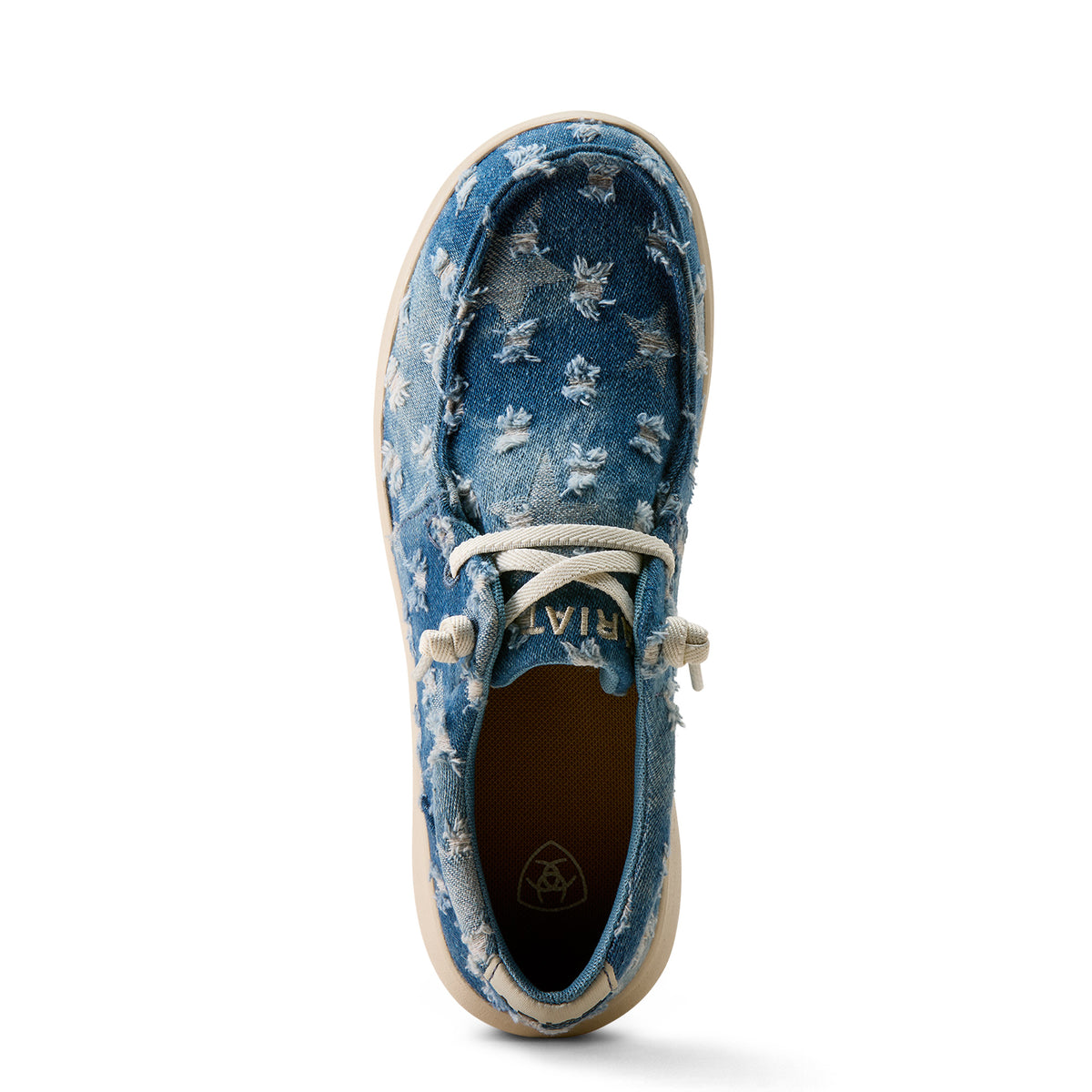 Ariat Womens Hilo Slip On Shoes (10080569) Denim Stars