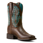 Ariat Womens Round Up Filly Wide Square Toe Western Boots (10080408) Dark Cacao