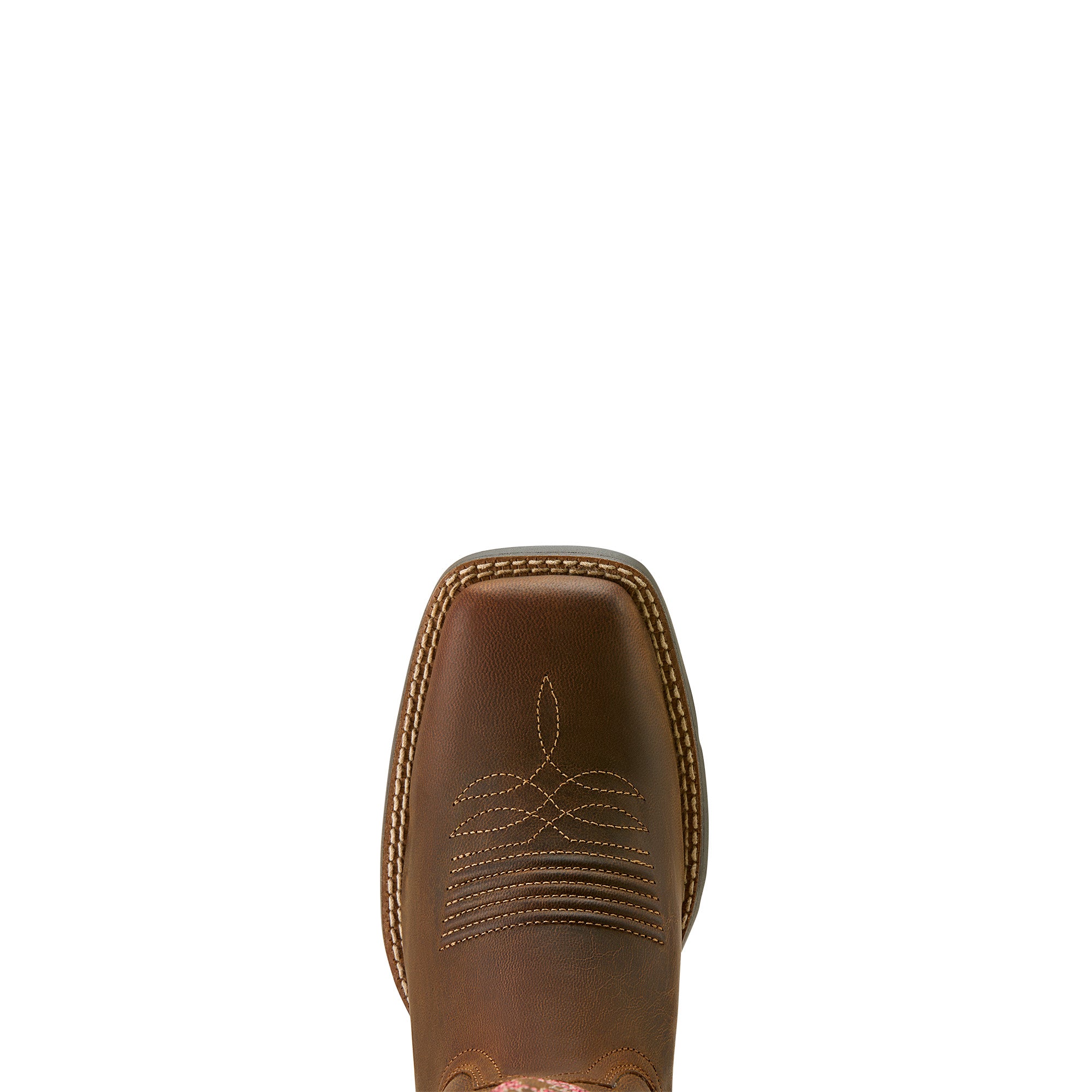 Ariat Womens Round Up Wide Square Toe StretchFit Western Boots (10064078) Sassy Brown