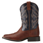 Ariat Childrens Twisted Tycoon Western Boots (10021591) Brazen Brown/Arizona Sky