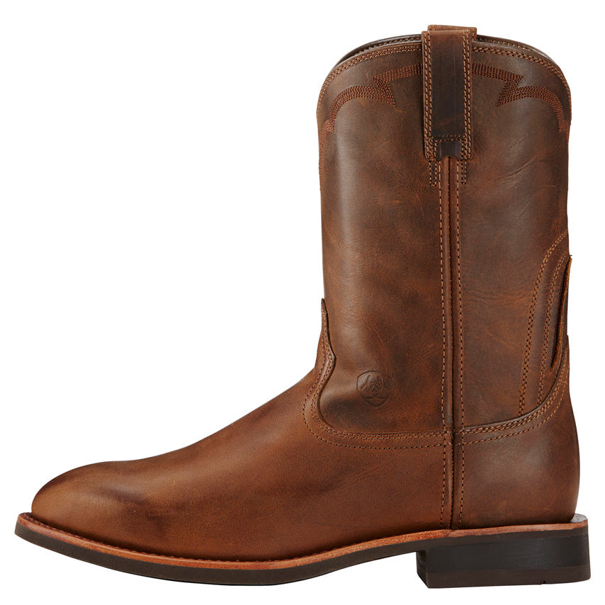 Ariat Mens Dura Roper Western Boots (10002163) Distressed Brown