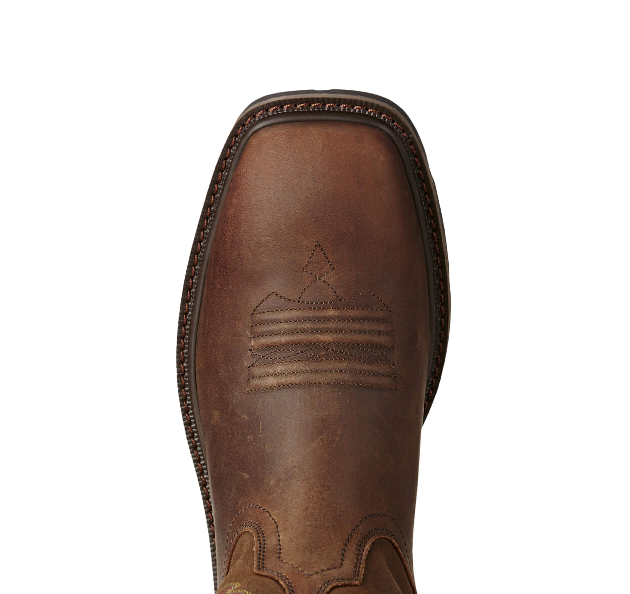 Ariat Mens Groundbreaker Wide Square Toe Steel Toe Western Boots (10021108) Brown