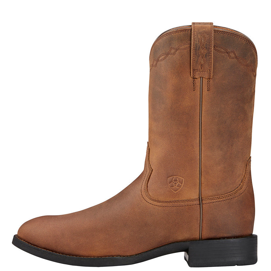 Ariat Mens Heritage Roper Western Boots (10002284) Distressed Brown