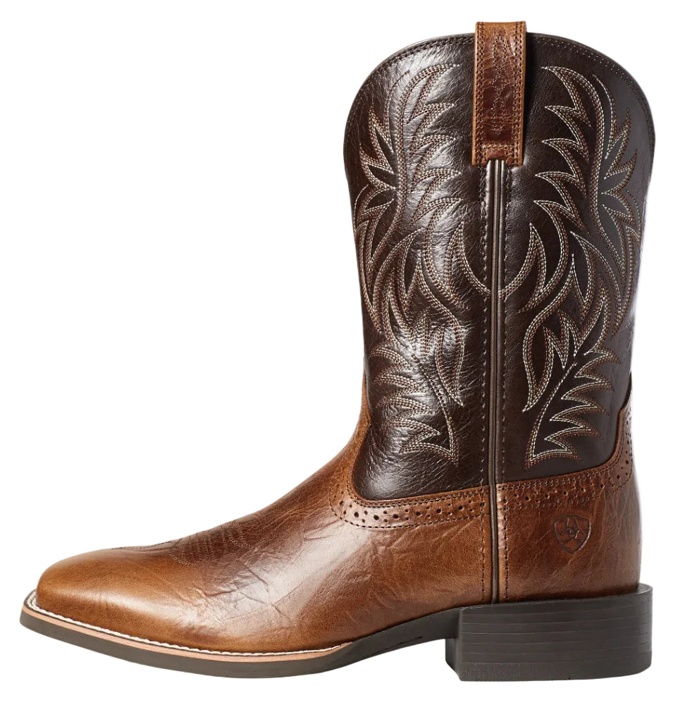 Ariat Mens Sport Western Wide Square Toe Western Boots (10035996) Peanut Butter