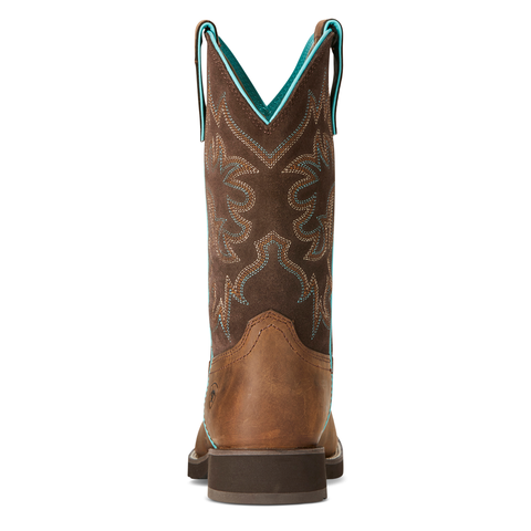 Ariat Womens Delilah Western Boots (10021457) Distressed Brown/Fudge