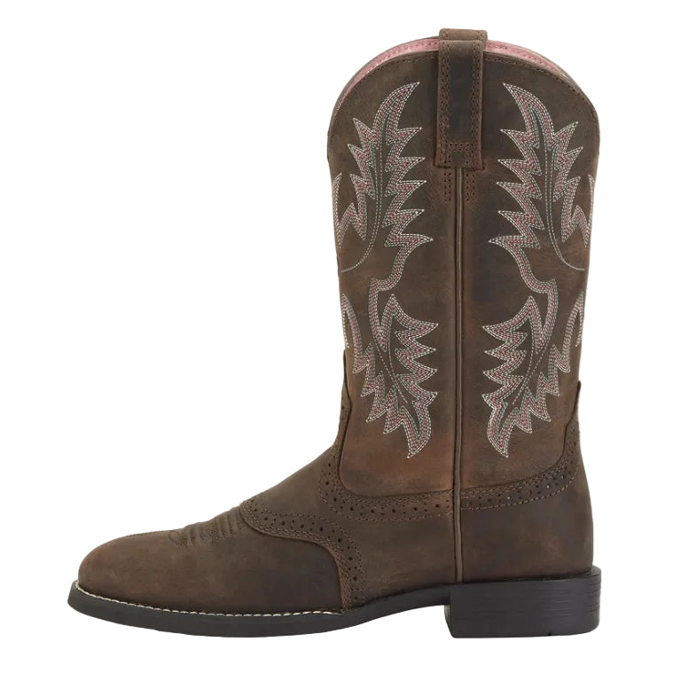 Ariat Womens Heritage Stockman Western Boots (10001605) Driftwood Brown