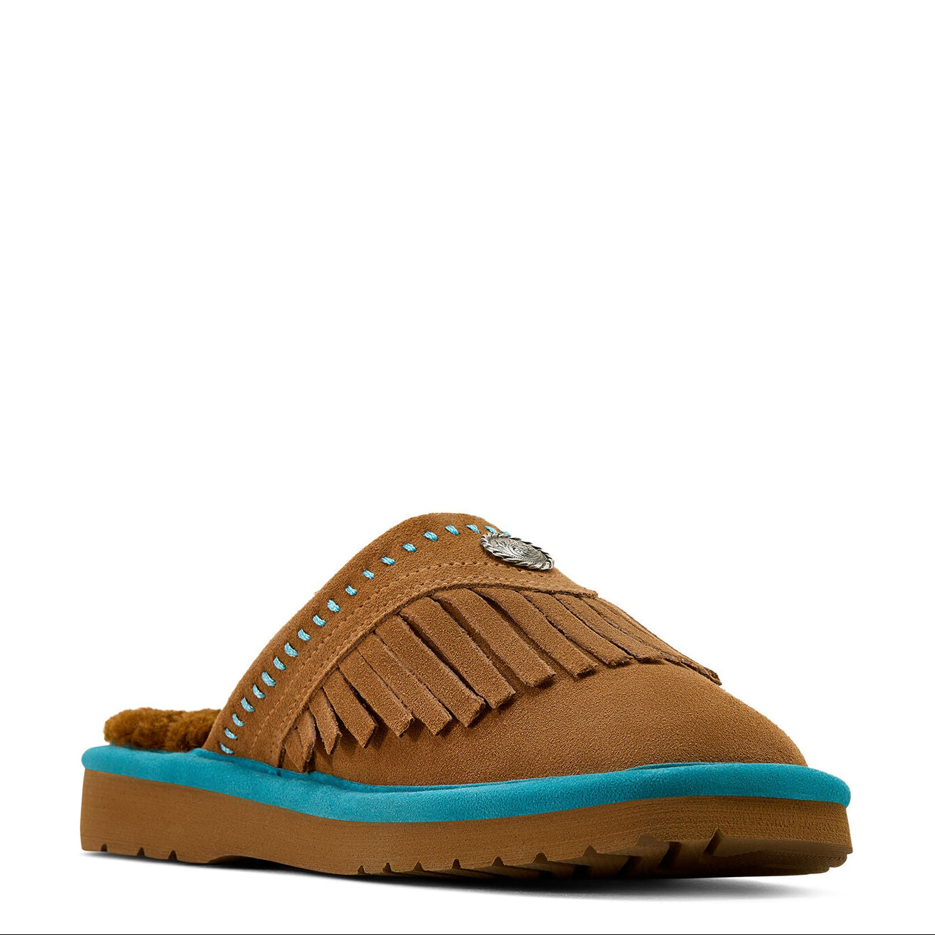 Ariat Womens Jackie Square Toe Exotic Slippers (2830229) Fringe