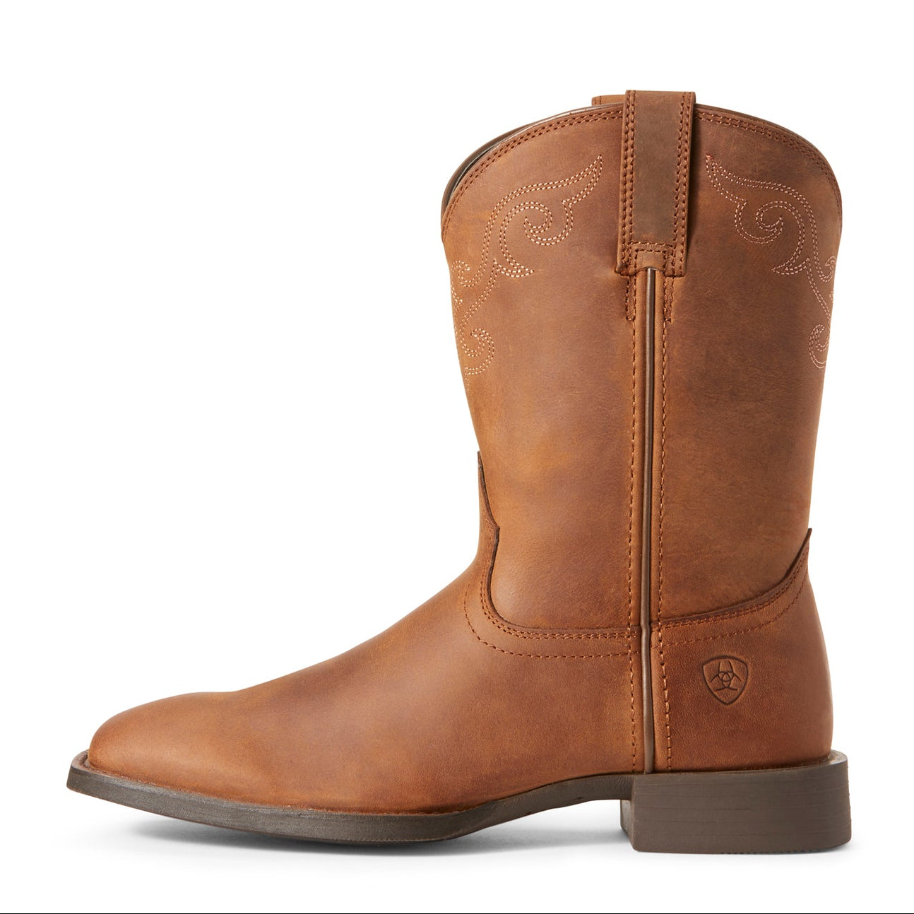 Ariat Womens Roper Wide Square Toe Western Boots (10027383) Distressed Brown 