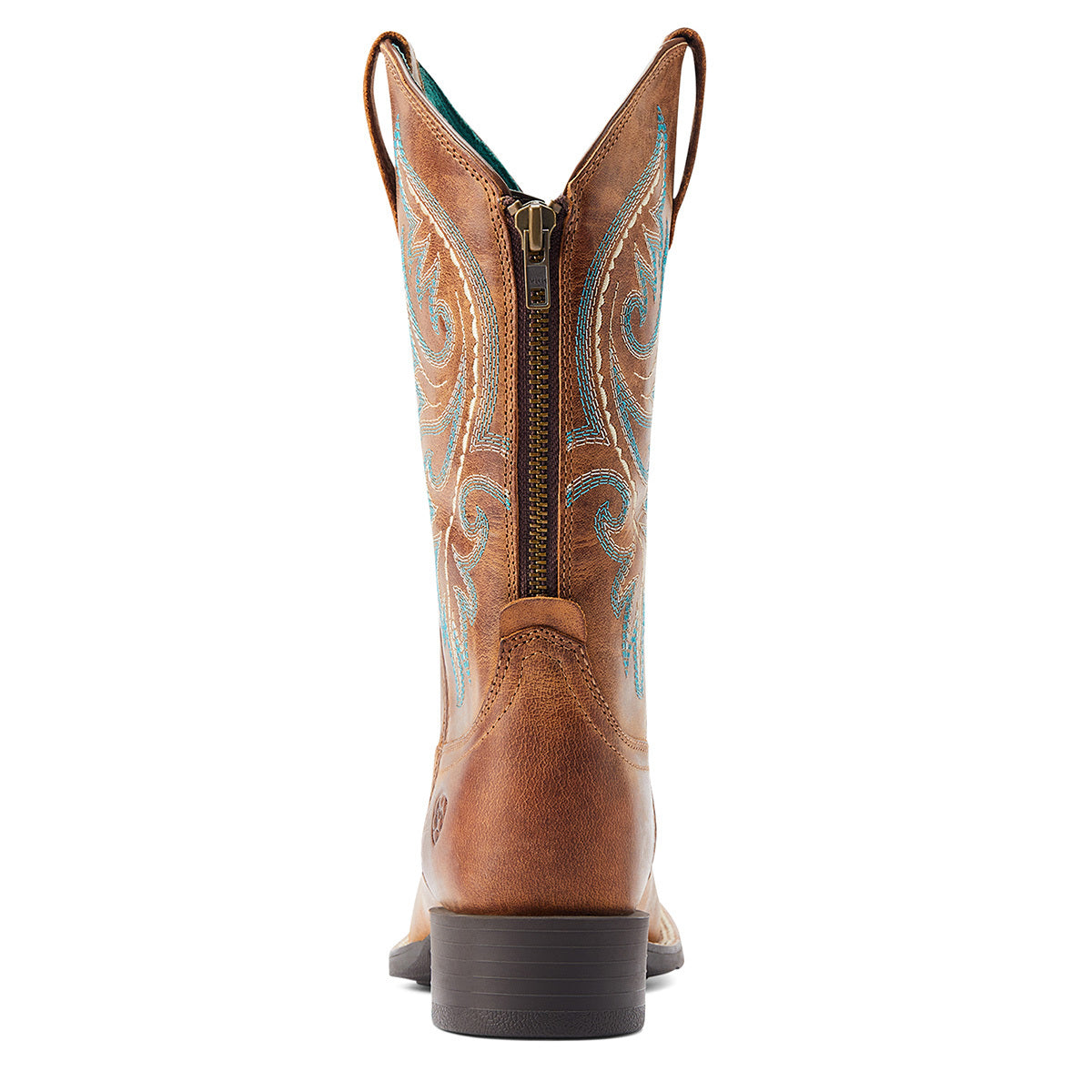 Ariat Womens Round Up Back Zip Western Boots (10044432) Desert Sand 