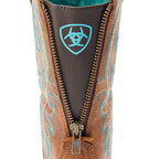 Ariat Womens Round Up Back Zip Western Boots (10044432) Desert Sand 