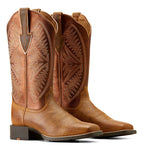 Ariat Womens Round Up Ruidoso Western Boots (10051066) Pearl/Burnished Chestnut