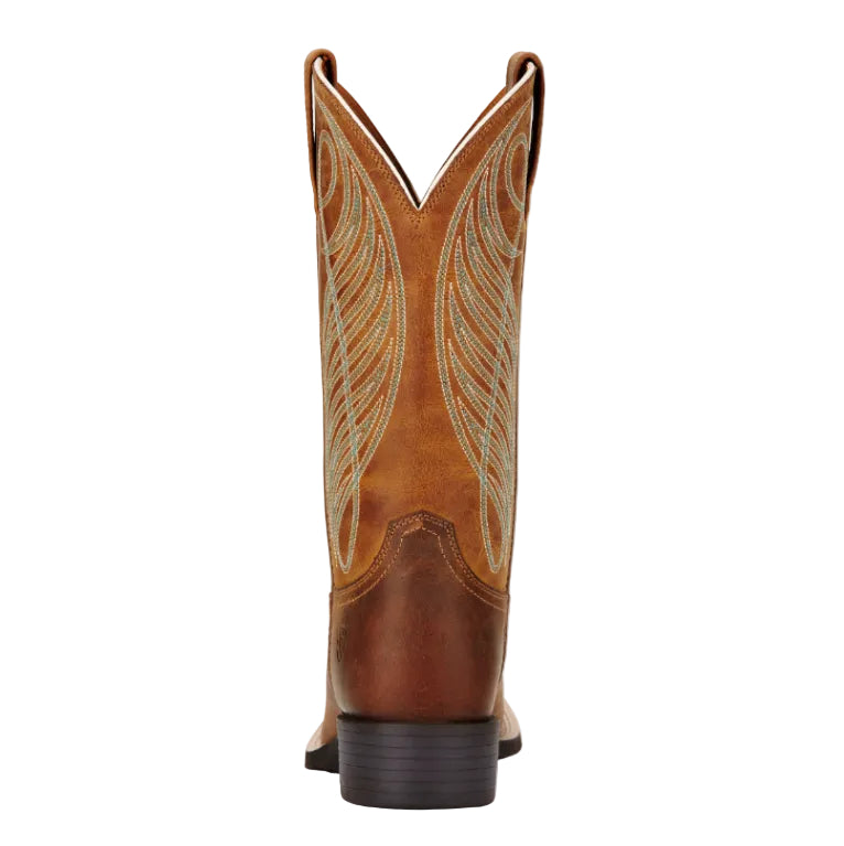Ariat Womens Round Up Wide Square Toe Western Boots (10018528) Powder Brown