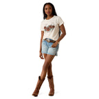 Ariat Womens Vintage Rose S/S Tee (10076383) Natural