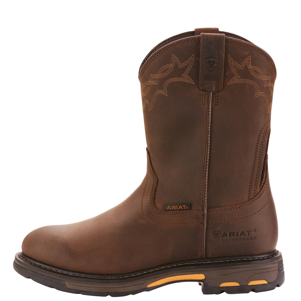 Ariat Work Range Mens Workhog H2O Western Boots (10001198) Oily Distressed Brown
