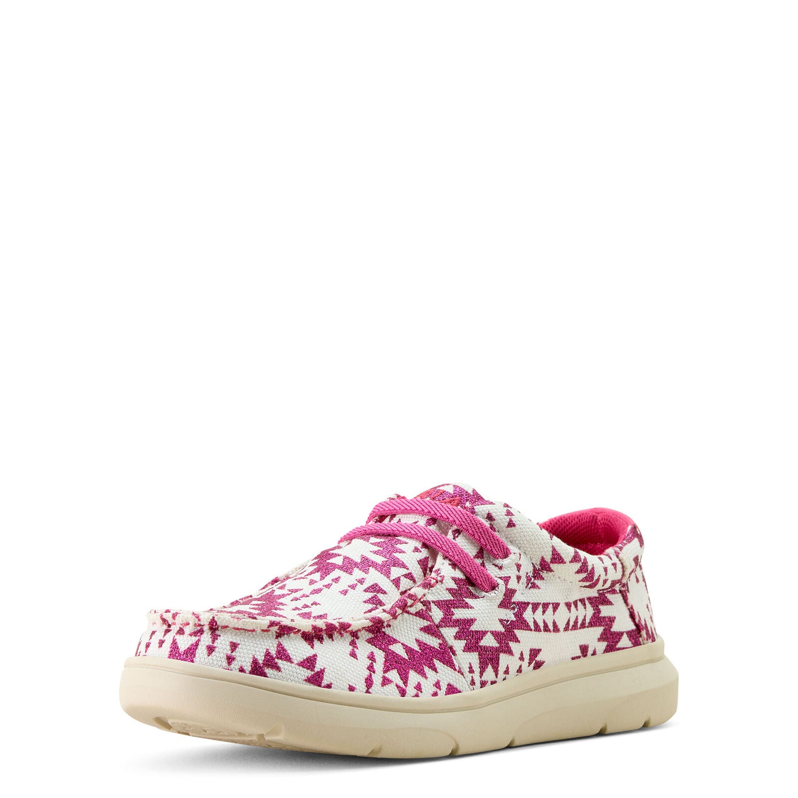 Ariat Youths Hilo Shoes (10063934) Bright Rose Southwestern Glitter