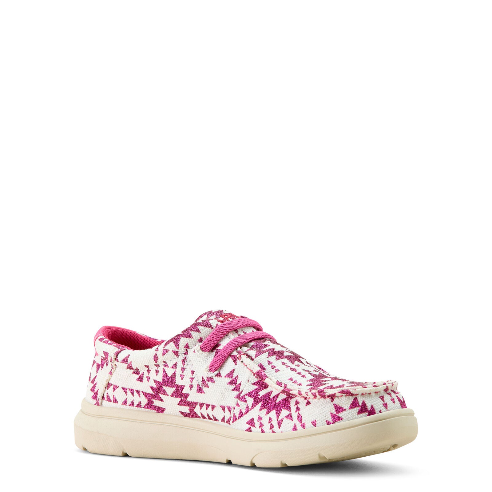 Ariat Youths Hilo Shoes (10063934) Bright Rose Southwestern Glitter