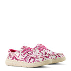 Ariat Youths Hilo Shoes (10063934) Bright Rose Southwestern Glitter
