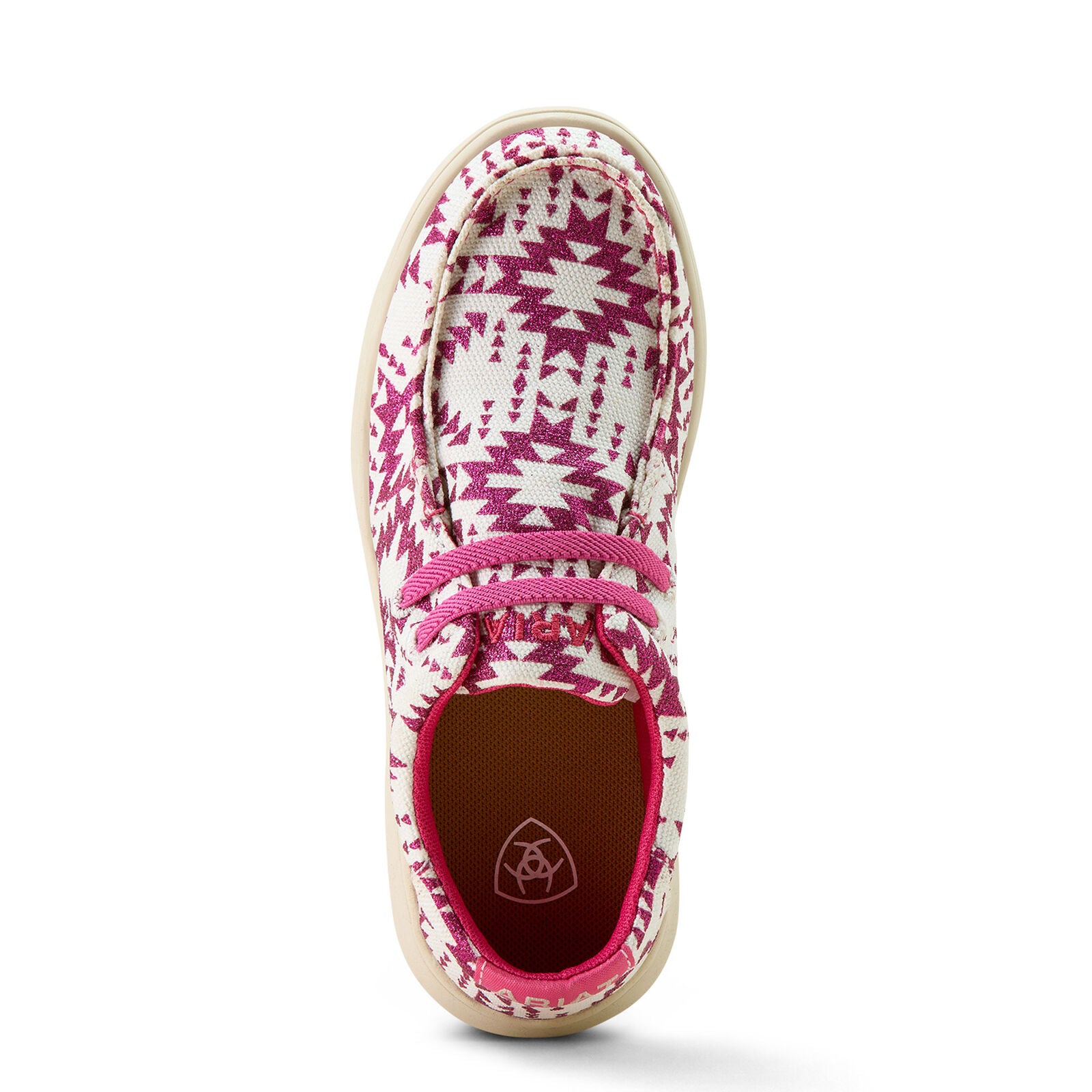 Ariat Youths Hilo Shoes (10063934) Bright Rose Southwestern Glitter