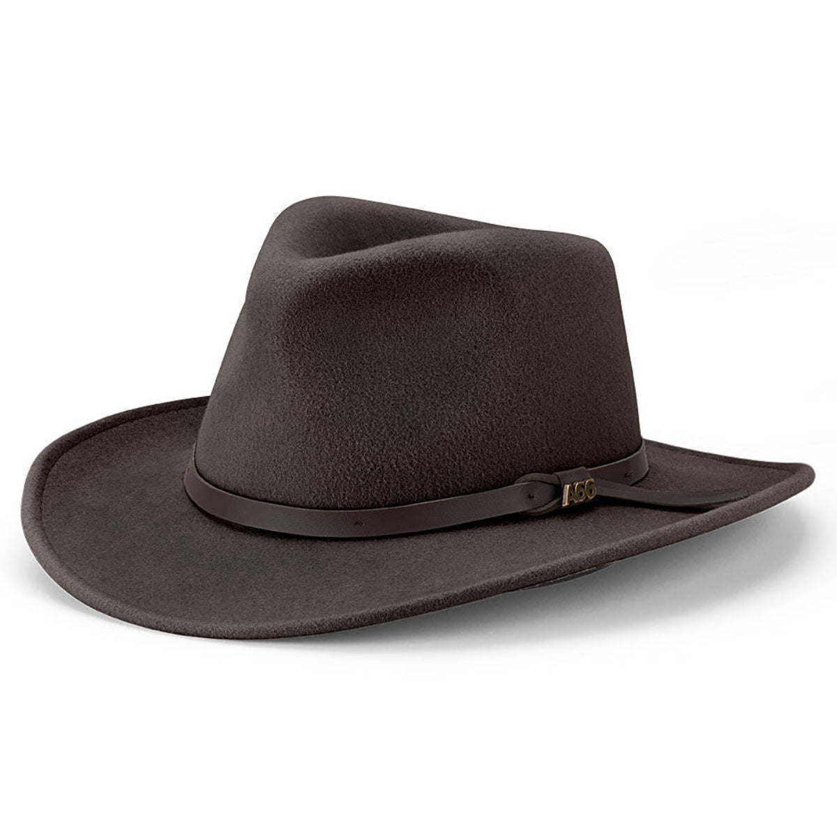 Avenel Hats Craig Australian Wool Felt Outback Western Hat (21770) Chocolate