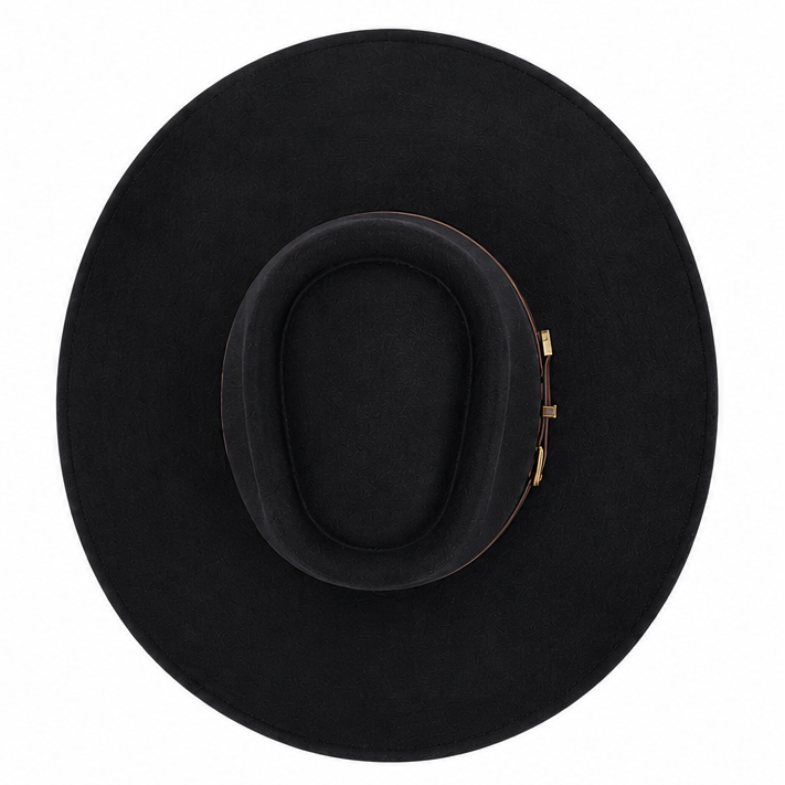 Avenel Hats The Saddler Western Hat (22112) Black Top View