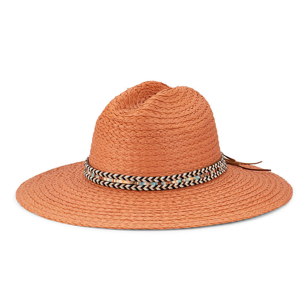 Avenel Hats Womens Tamarama Centre Crease Wide Braid Hat (61853) Terracotta One Size