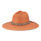Avenel Hats Womens Tamarama Centre Crease Wide Braid Hat (61853) Terracotta One Size