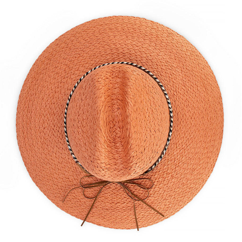 Avenel Hats Womens Tamarama Centre Crease Wide Braid Hat (61853) Terracotta One Size