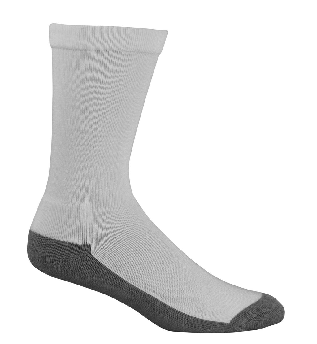 Bamboo Charcoal Health Socks (0793573738288) White/Grey Sole M14-18