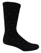 Bamboo Comfort Business Socks (0793579742784) Black/Dove Spots M6-10/W8-11