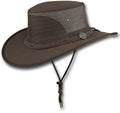 Barmah Canvas Drover Hat (1057BR) Brown S