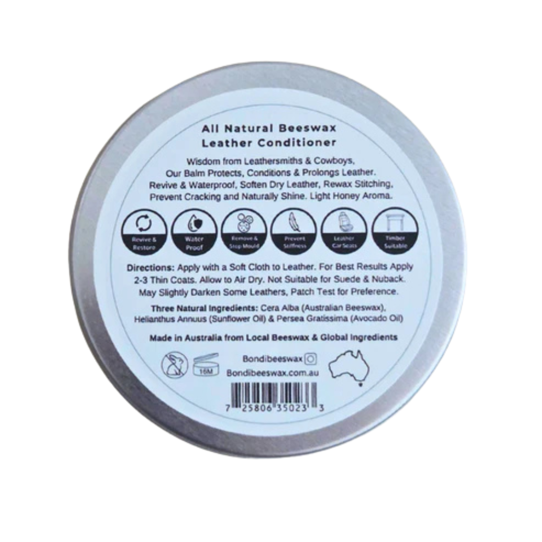 Bondi Beeswax All Natural Beeswax Leather Conditioner 100g (BBANLC001)