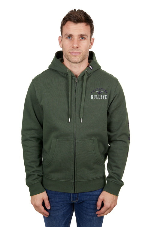 Bullzye Mens Dan Zip Up Hoodie (B4W1710356) Green M [SD]
