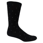 Bamboo Comfort Business Socks (0793579742760) Black/Dove Spots M4-6/W6-8