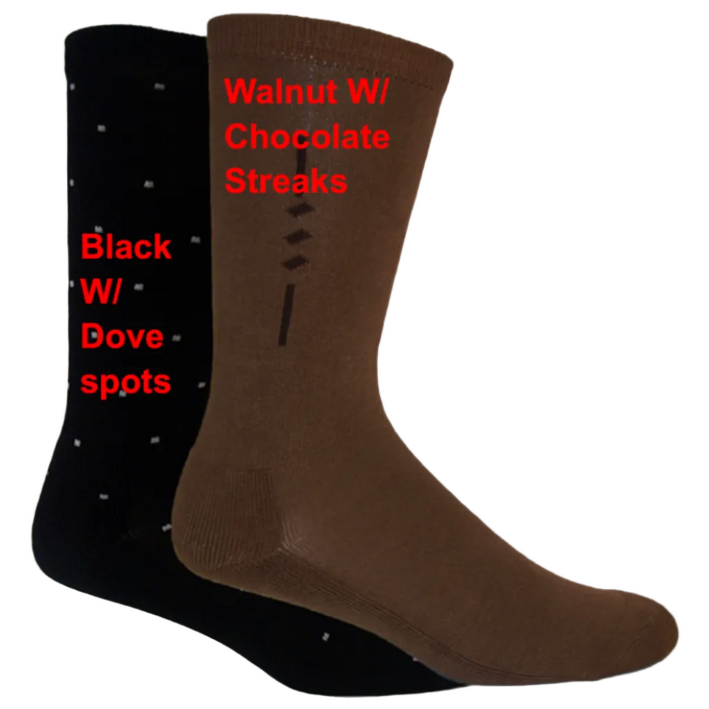 Bamboo Comfort Business Socks Walnut/Choc Black/Dove
