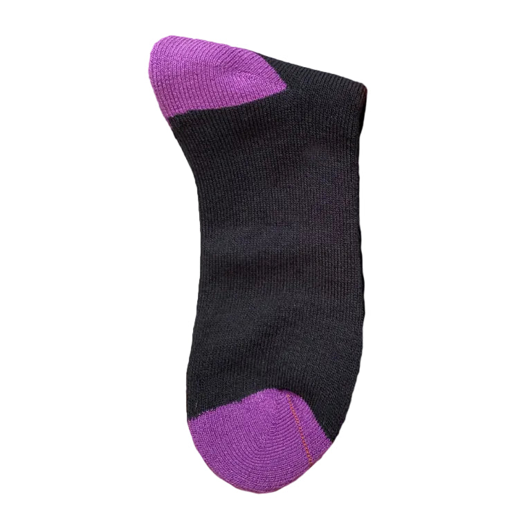 Bamboo Extra Thick Socks (0703625394621) Black/Purple M6-10/W8-11