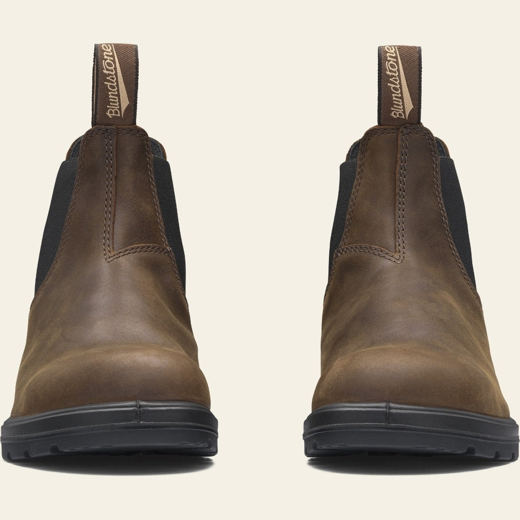 Blundstone Mens Elastic Sided V Cut Boots (1609) Antique Brown