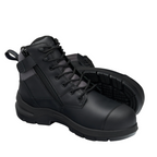 Blundstone Mens DuraFit 150mm Zip Side Safety Boots (7561) Black Nubuck