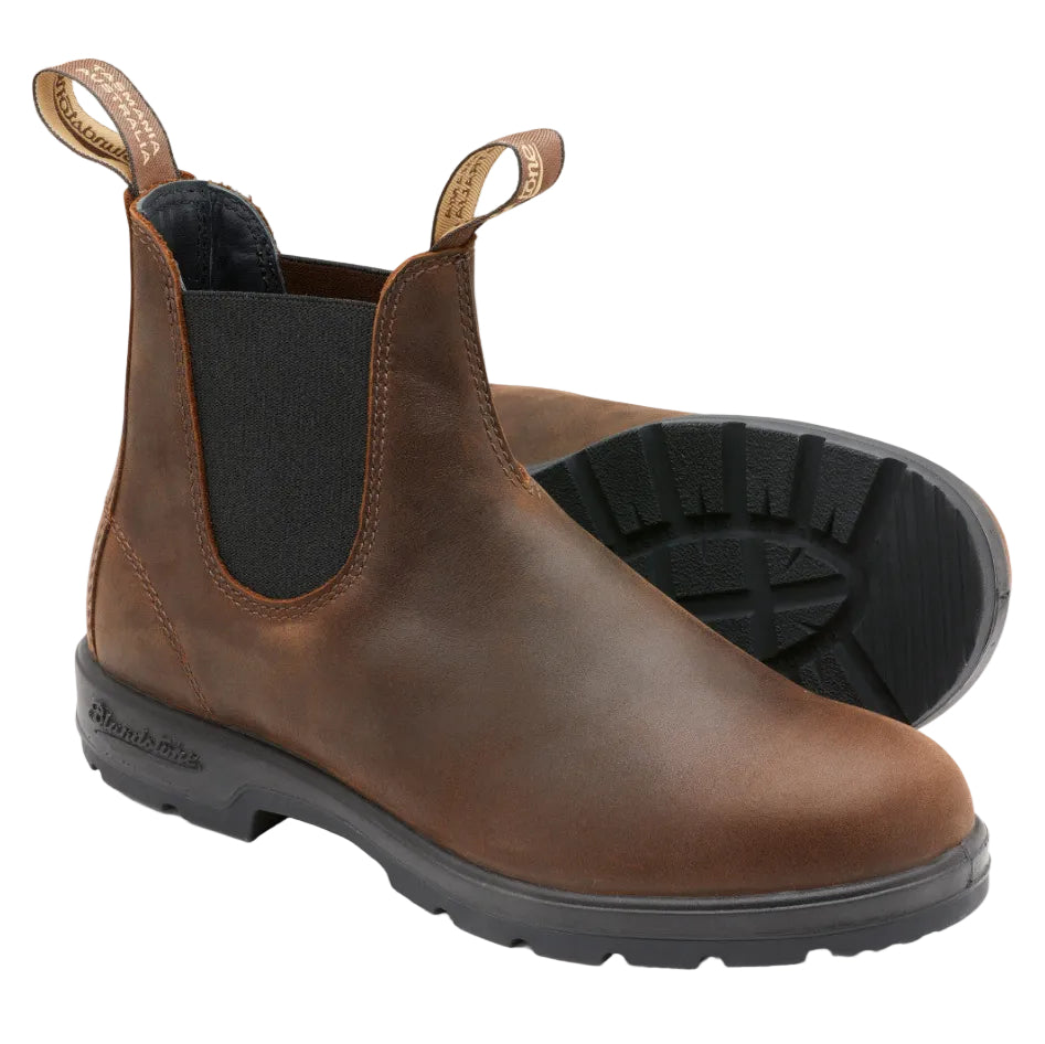 Blundstone Mens Elastic Sided V Cut Boots (1609) Antique Brown