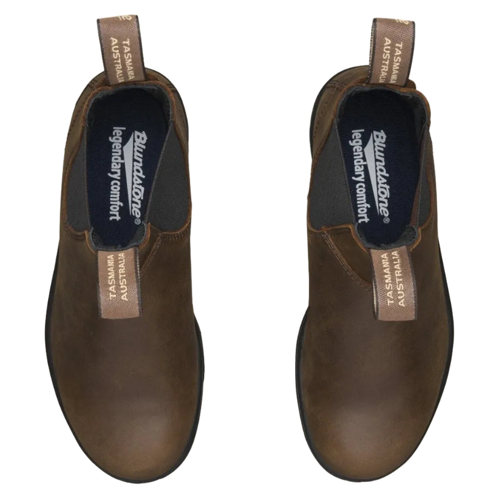 Blundstone Mens Elastic Sided V Cut Boots (1609) Antique Brown
