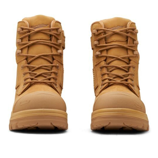 Blundstone Mens Rotoflex TPU Composite 5" Zip Lace Up Safety Boots (8550) Wheat