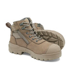 Blundstone Mens Rotoflex TPU Composite 5" Zip Lace Up Safety Boots (8553) Stone