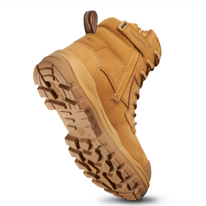 Blundstone Mens Rotoflex TPU Composite 6" Zip Lace Up Safety Boots (8560) Wheat