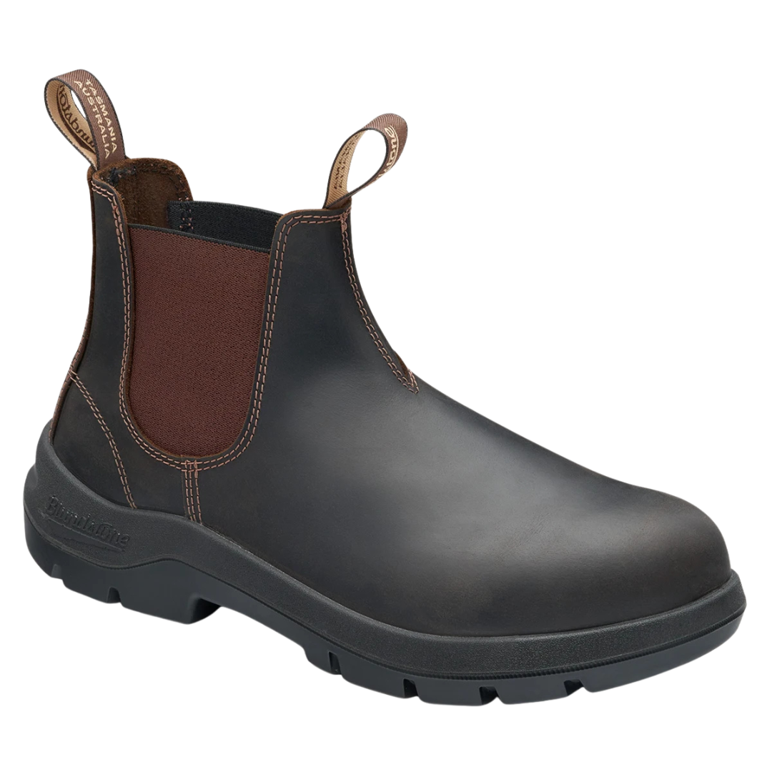 Blundstone Mens WorkLife Elastic Side Boots (705) Brown Buffalo