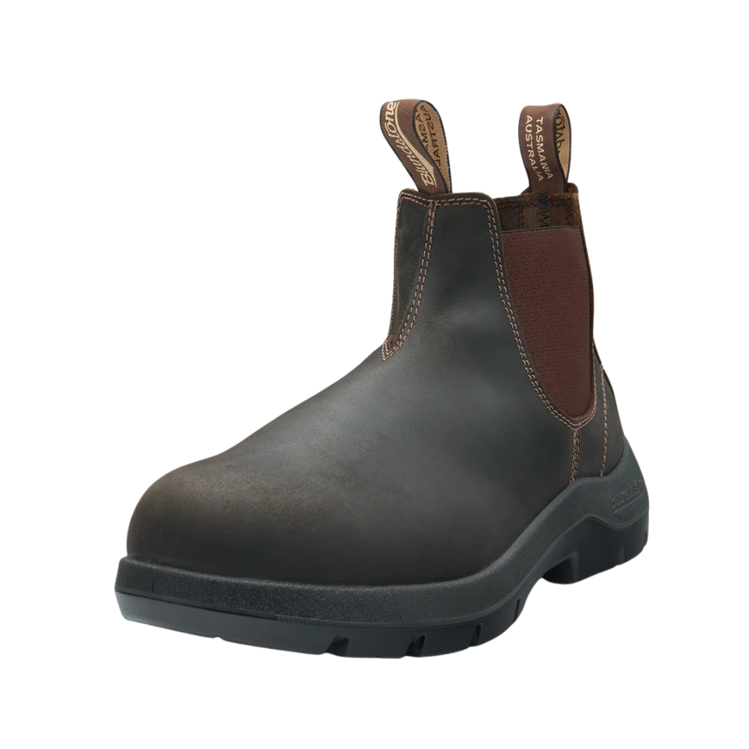 Blundstone Mens WorkLife Elastic Side Boots (705) Brown Buffalo