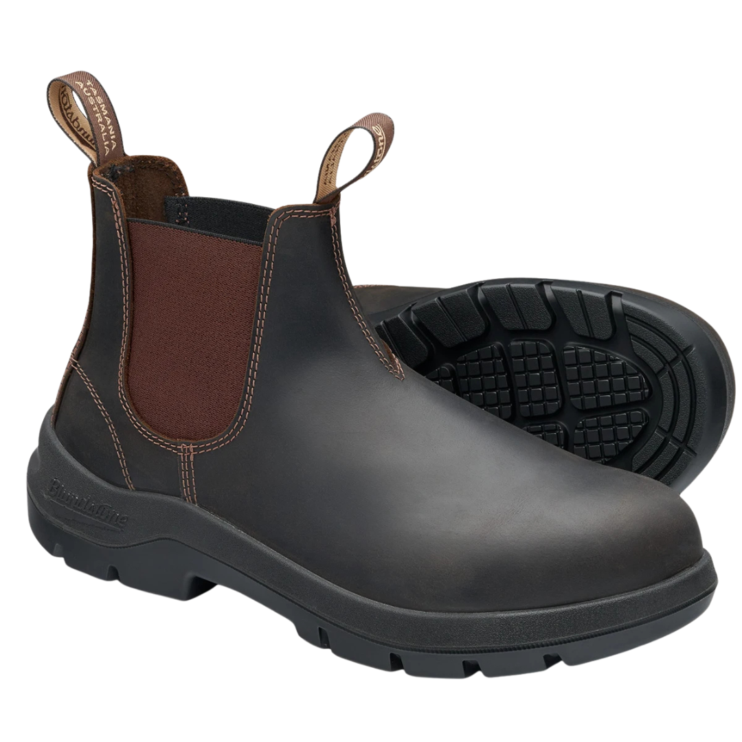 Blundstone Mens WorkLife Elastic Side Boots (705) Brown Buffalo