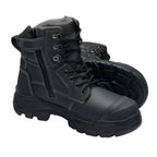 Blundstone Unisex Rotoflex PUR-Safety 150mm Ankle Zip Lace Up Boots (9061) Black