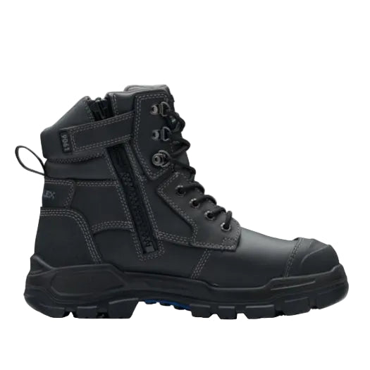 Blundstone Unisex Rotoflex PUR-Safety 150mm Ankle Zip Lace Up Boots (9061) Black