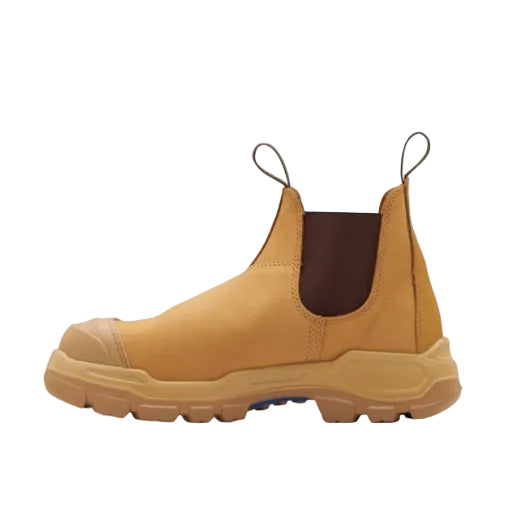 Blundstone Unisex Rotoflex PUR-Safety Elastic Sided V Cut Scuff Cap Boots (9000) Wheat Nubuck