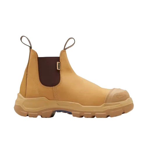 Blundstone Unisex Rotoflex PUR-Safety Elastic Sided V Cut Scuff Cap Boots (9000) Wheat Nubuck