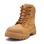 Blundstone Unisex Rotoflex TPU-Safety 150mm Ankle Zip Lace Up Boots (8060) Wheat Nubuck